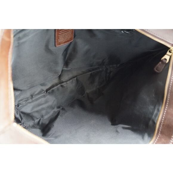 Mulholland Brothers Dark Brown Leather Shopper's Zippered Tote Bag - Picture 15 of 15